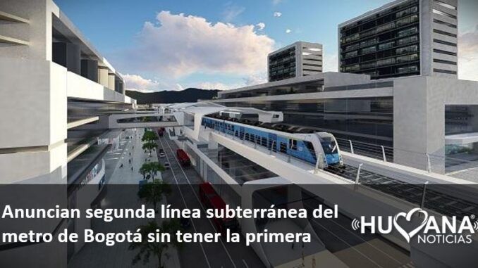 Anuncian segunda línea subterránea del metro de Bogotá sin tener la primera